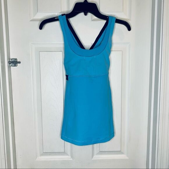 Lululemon Stuff Your Bra Tank II Blue Moon/Inkwell - Picture 3 of 7